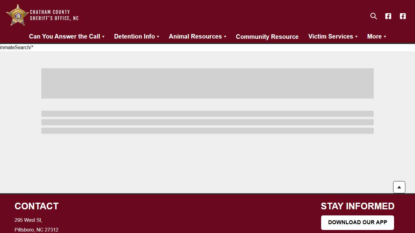 Inmate Search | Chatham County Sheriff’s Office NC